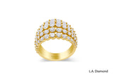 14K Yellow Gold Multi-Layer Diamond Wedding Band (5.25 ctw)